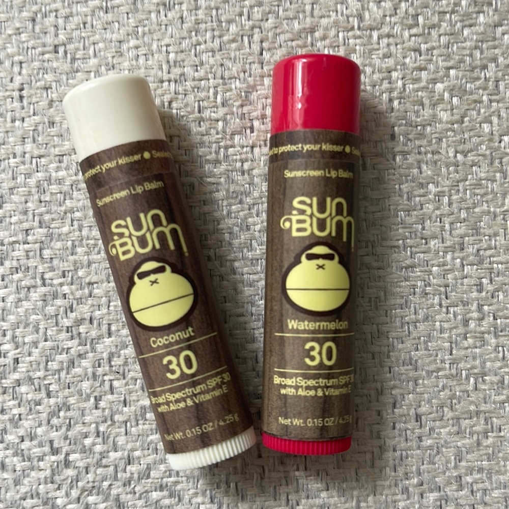 🆕 SUN BUM Full Size SPF 30 Lip Balm SET